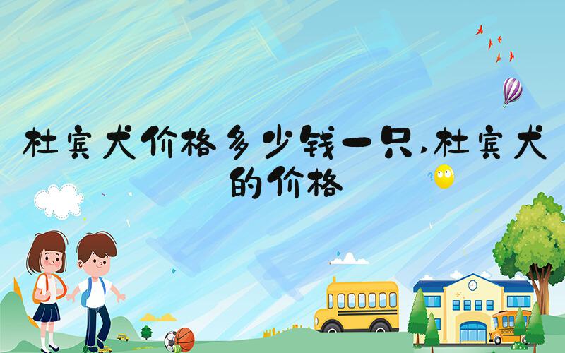 杜宾犬价格多少钱一只 杜宾犬的价格