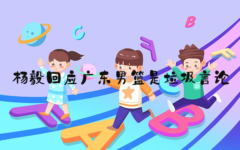 杨毅回应广东男篮是垃圾言论