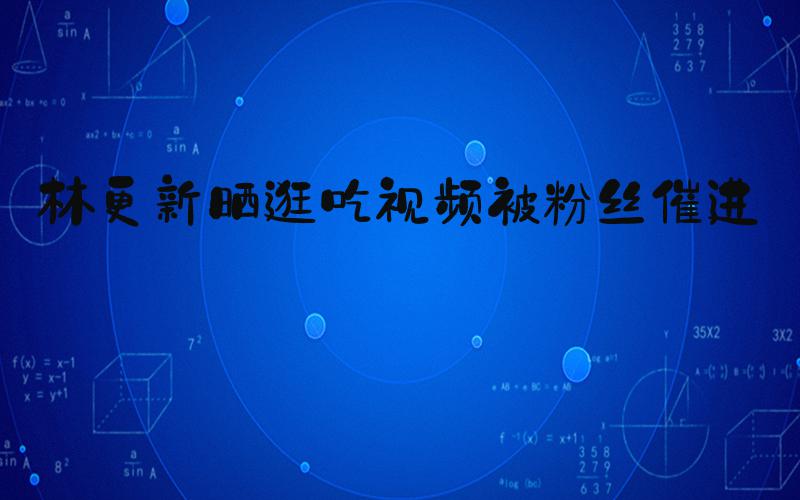林更新晒逛吃视频被粉丝催进组