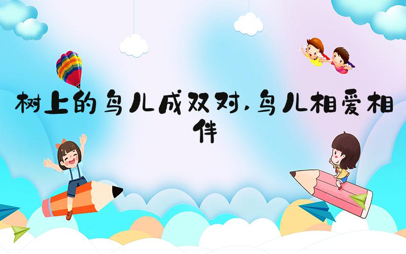树上的鸟儿成双对 鸟儿相爱相伴