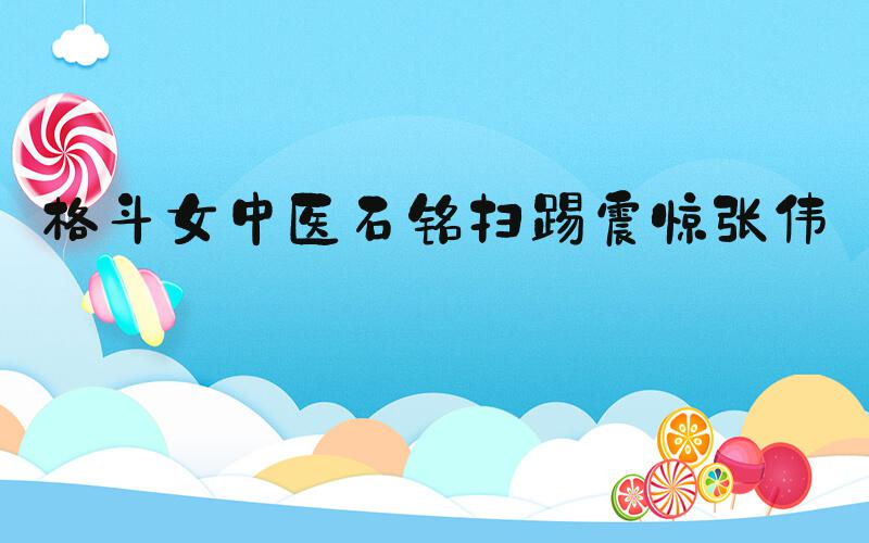 格斗女中医石铭扫踢震惊张伟丽