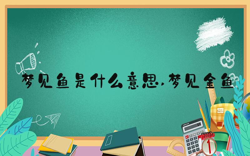 梦见鱼是什么意思 梦见金鱼