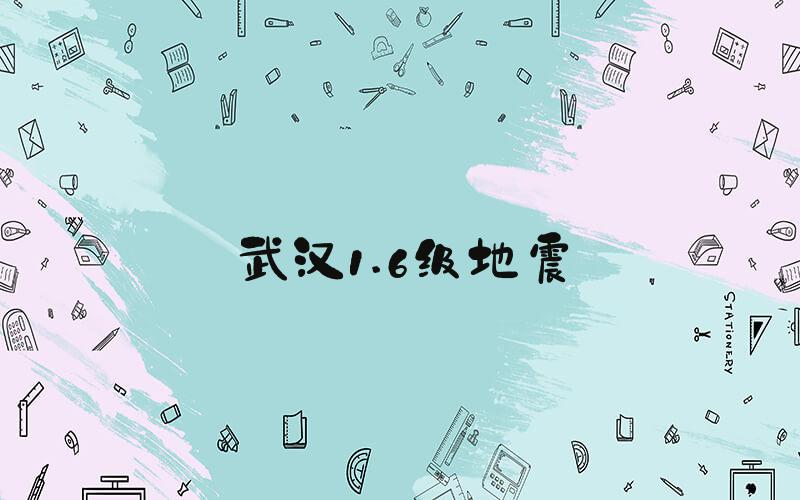 武汉1.6级地震