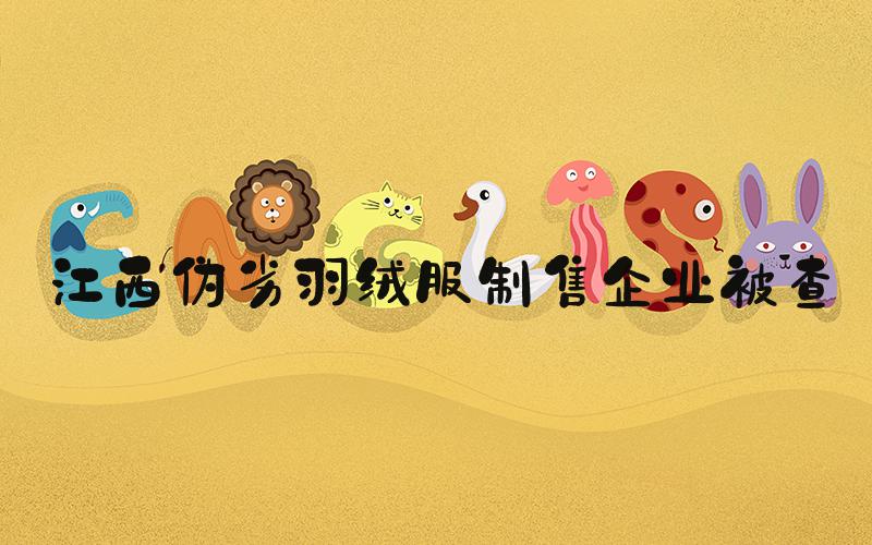 江西伪劣羽绒服制售企业被查