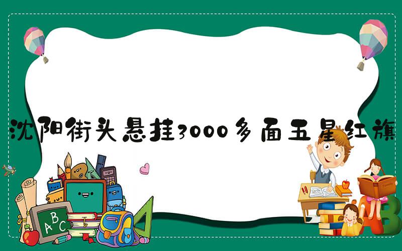 沈阳街头悬挂3000多面五星红旗