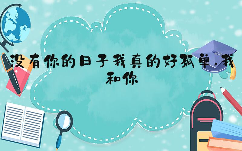 没有你的日子我真的好孤单 我和你