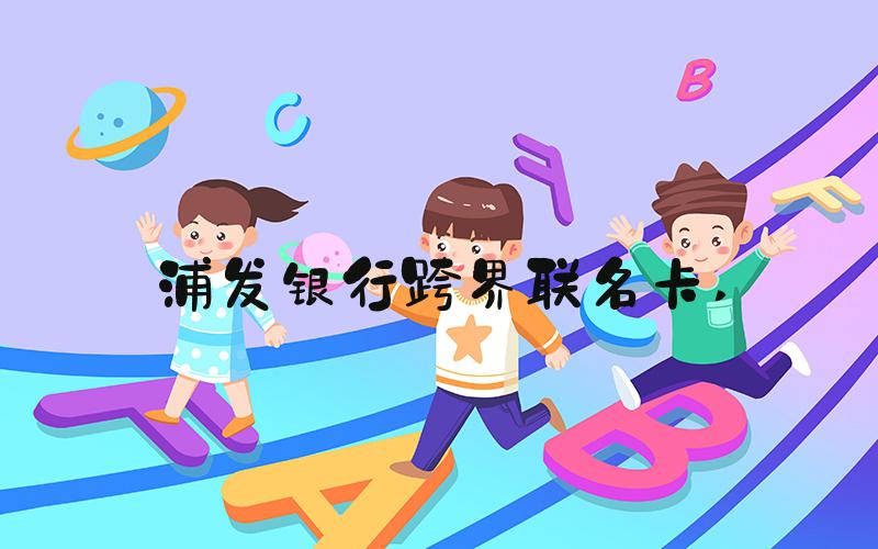 浦发银行跨界联名卡 