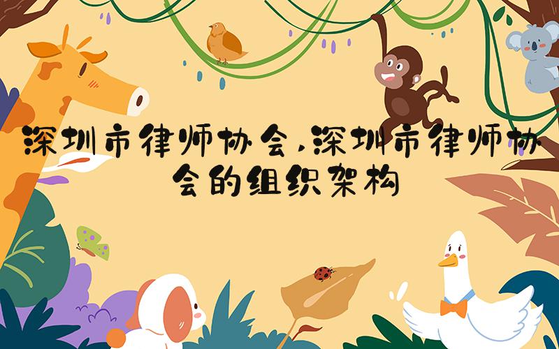 深圳市律师协会 深圳市律师协会的组织架构