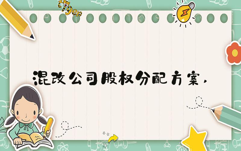混改公司股权分配方案 