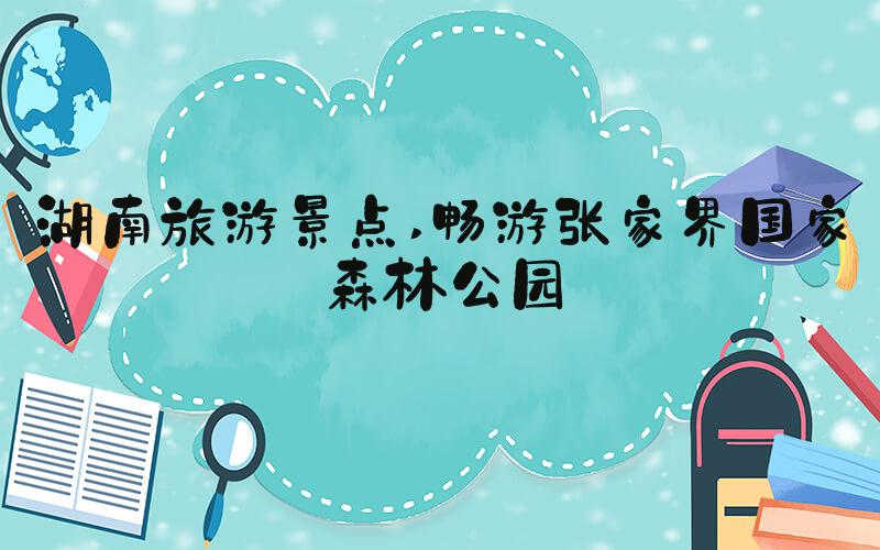 湖南旅游景点 畅游张家界国家森林公园
