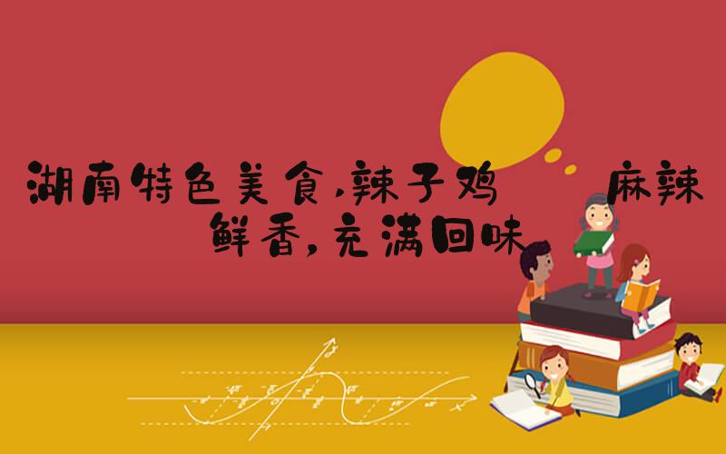 湖南特色美食 辣子鸡——麻辣鲜香，充满回味