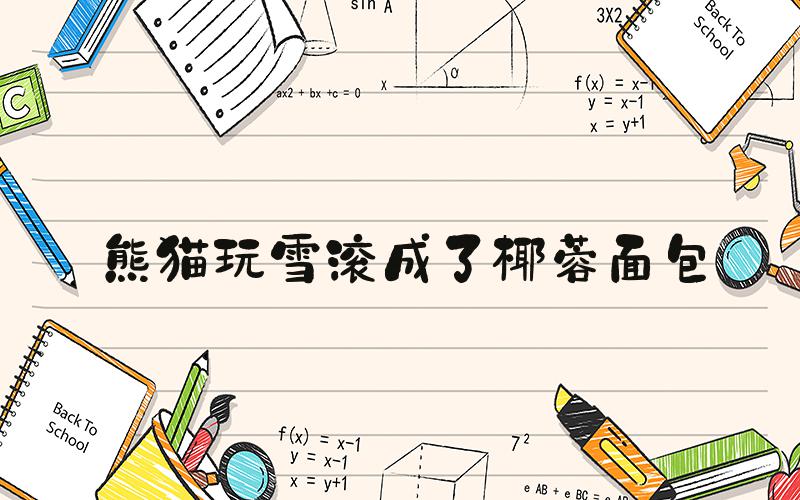 熊猫玩雪滚成了椰蓉面包