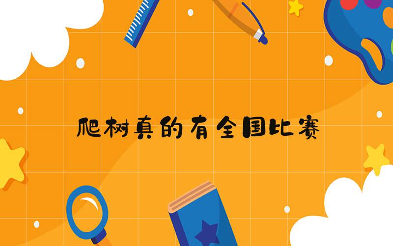 爬树真的有全国比赛