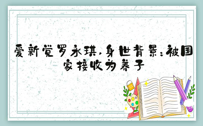 爱新觉罗永琪 身世背景：被国家接收为养子
