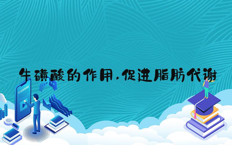 牛磺酸的作用 促进脂肪代谢