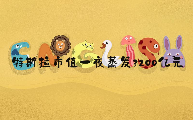 特斯拉市值一夜蒸发3200亿元