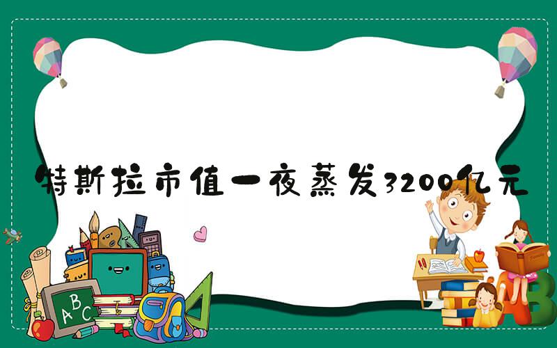 特斯拉市值一夜蒸发3200亿元