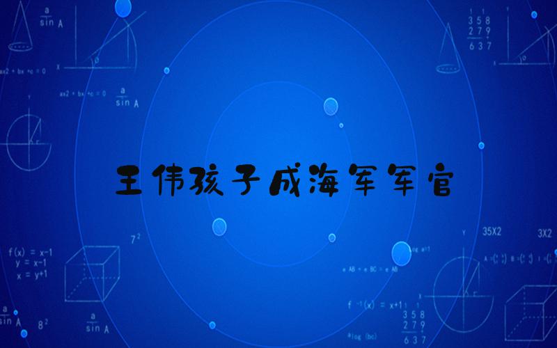 王伟孩子成海军军官