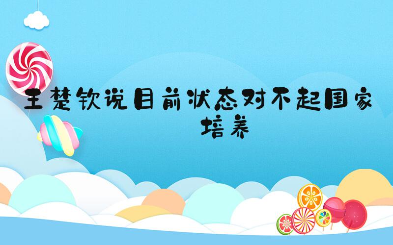 王楚钦说目前状态对不起国家队培养