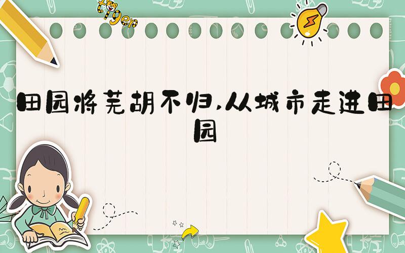 田园将芜胡不归 从城市走进田园