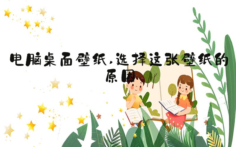 电脑桌面壁纸 选择这张壁纸的原因