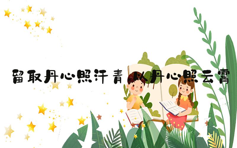 留取丹心照汗青 以丹心照云霄