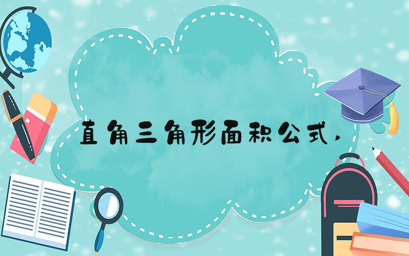 直角三角形面积公式 