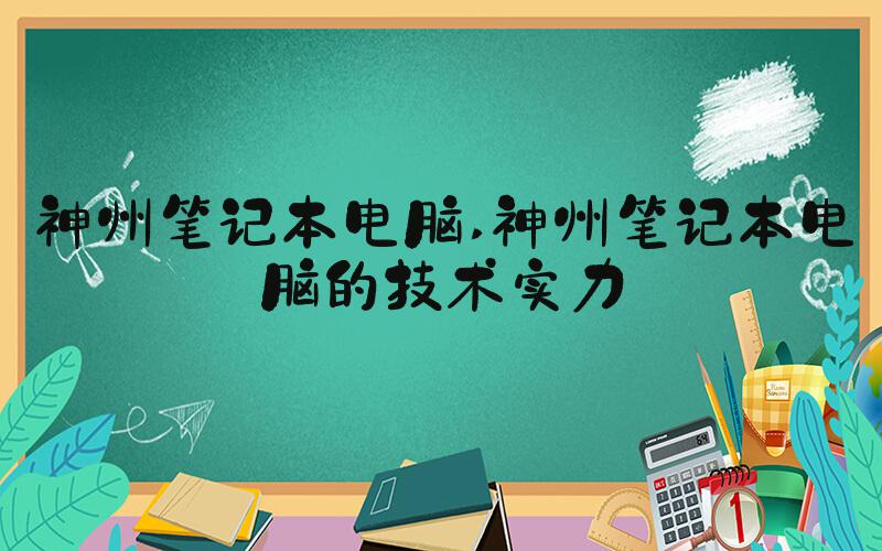 神州笔记本电脑 神州笔记本电脑的技术实力