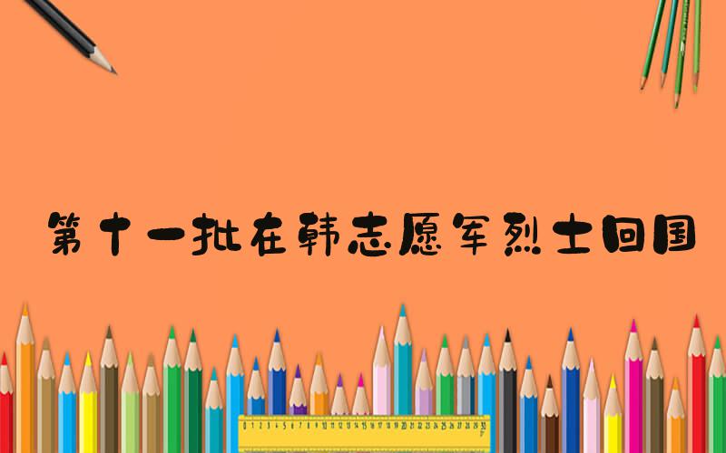#第十一批在韩志愿军烈士回国#