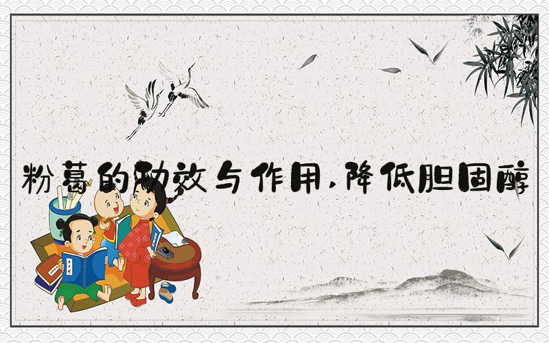 粉葛的功效与作用 降低胆固醇