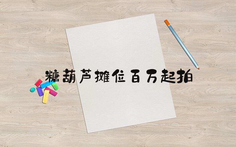 糖葫芦摊位百万起拍