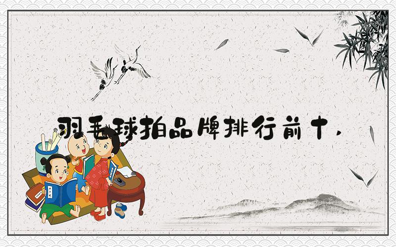 羽毛球拍品牌排行前十 