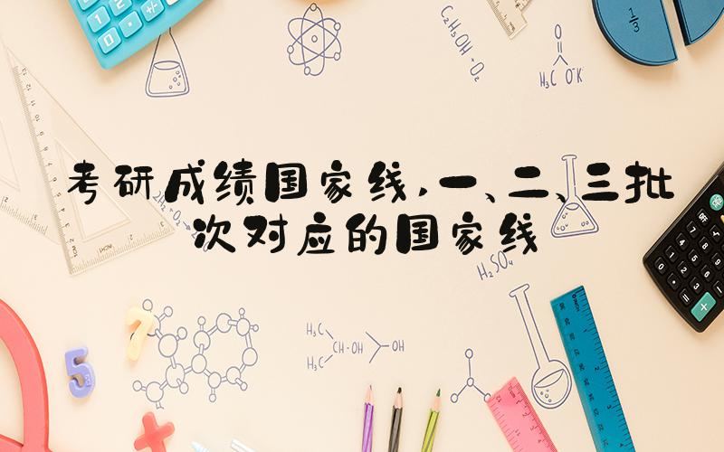 考研成绩国家线 一、二、三批次对应的国家线