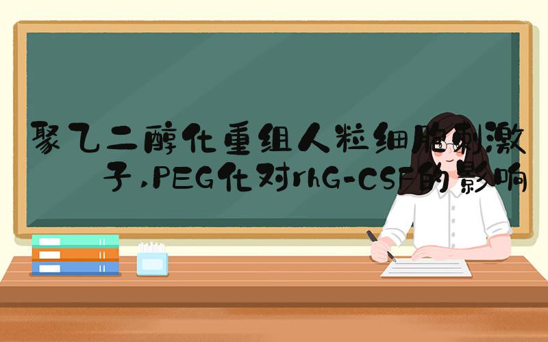 聚乙二醇化重组人粒细胞刺激因子 PEG化对rhG-CSF的影响