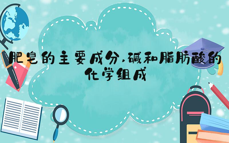 肥皂的主要成分 碱和脂肪酸的化学组成