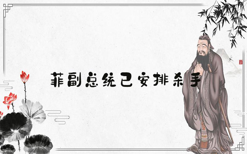 菲副总统已安排杀手