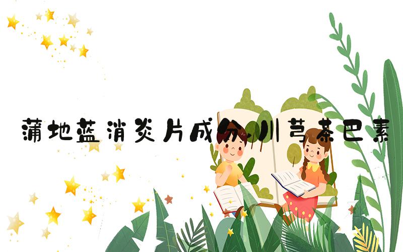 蒲地蓝消炎片成分 川芎茶巴素