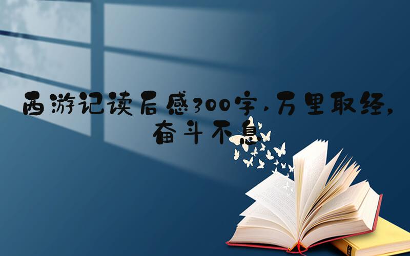 西游记读后感300字 万里取经，奋斗不息