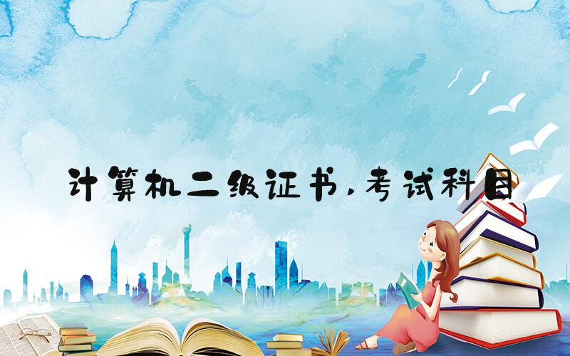 计算机二级证书 考试科目