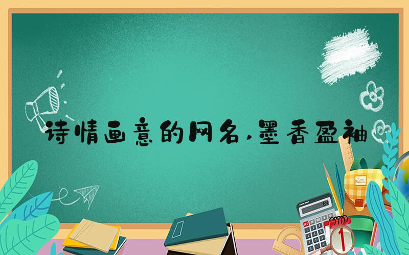 诗情画意的网名 墨香盈袖