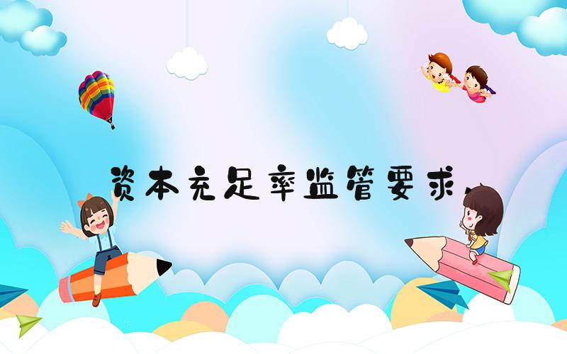 资本充足率监管要求 