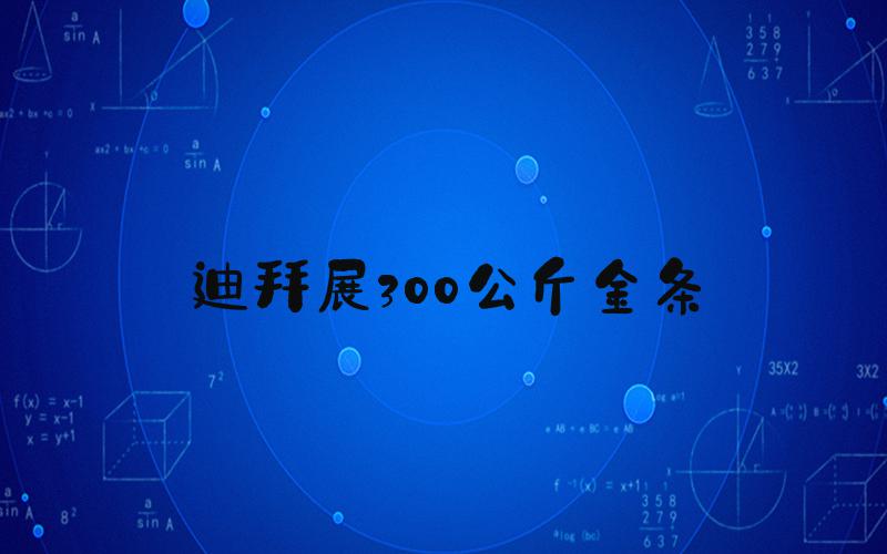 迪拜展300公斤金条