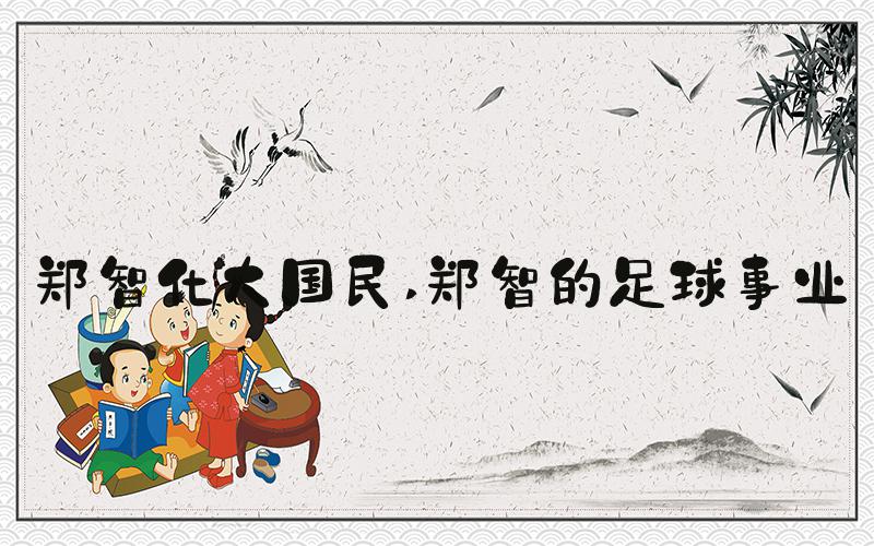 郑智化大国民 郑智的足球事业