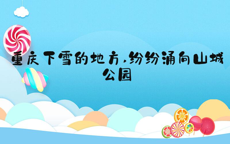 重庆下雪的地方 纷纷涌向山城公园