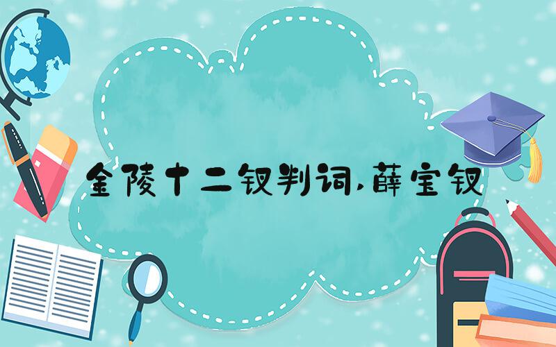 金陵十二钗判词 薛宝钗