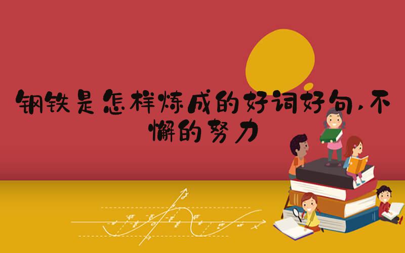 钢铁是怎样炼成的好词好句 不懈的努力