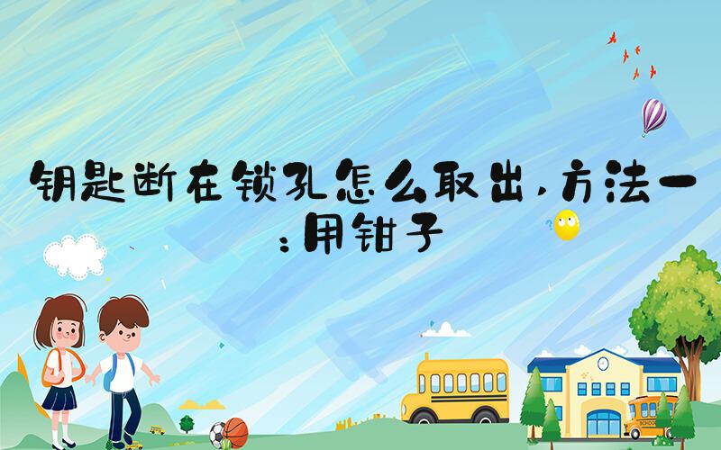 钥匙断在锁孔怎么取出 方法一：用钳子