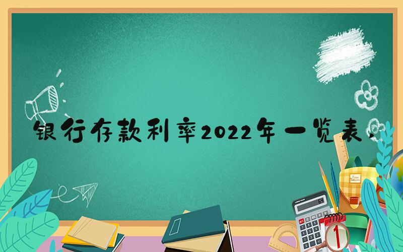 银行存款利率2022年一览表 