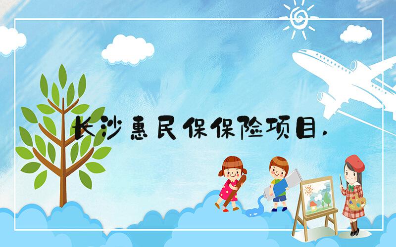 长沙惠民保保险项目 