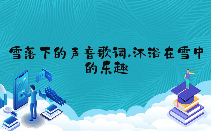 雪落下的声音歌词 沐浴在雪中的乐趣